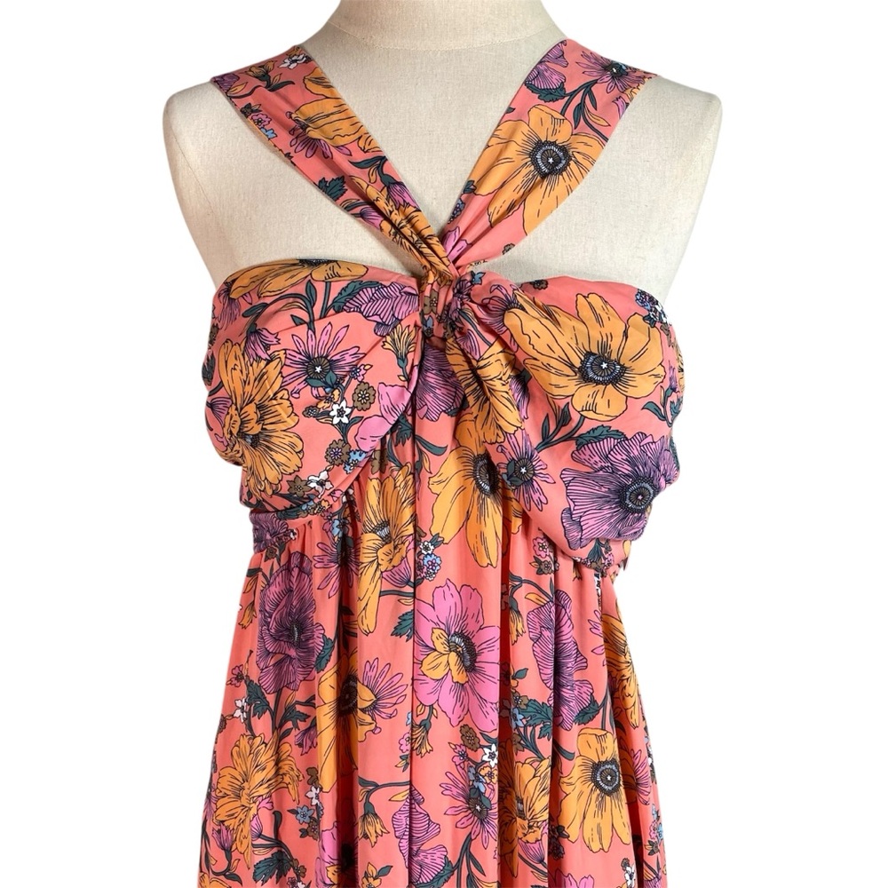 🆕 Pink Floral Maxi Dress - Picture 3 of 5